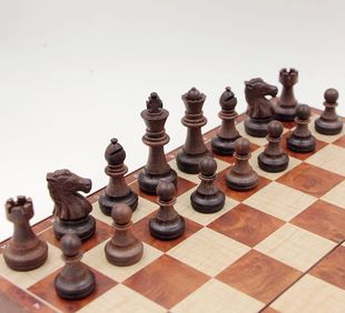 友邦U3木塑国际象棋磁性便携折叠棋盘大中小号儿童李成智比赛用棋