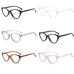 跨境热销猫眼框平光镜时尚 潮流防蓝光眼镜TR90超轻复古护目镜