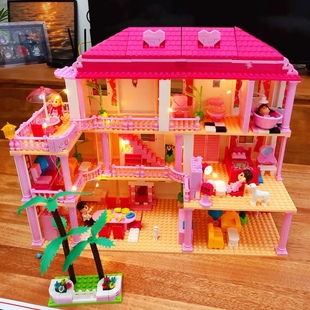 积木女孩子系列女生房子公主梦城堡小颗粒拼装 8益智乐高玩具12岁