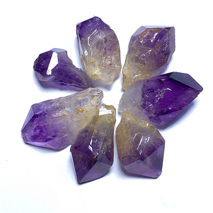 QY天然紫水晶原矿原石大块毛料水晶权杖标本把玩摆件装 饰一物一图