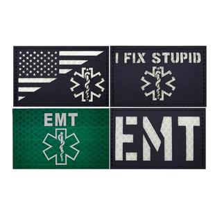 FIX STUPID 香港EMT反光魔术贴章USA蛇杖生命之星医疗救援臂章I
