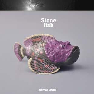 正版 仿真动物模型 外单正品 石头鱼 男孩儿童玩具 野生海洋