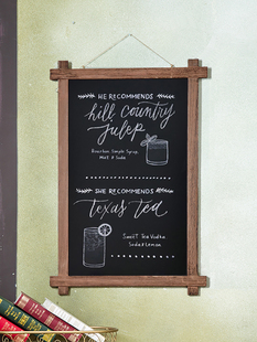 复古悬挂式 小黑板餐饮广告牌店铺用商用手写菜单展示牌告示招牌