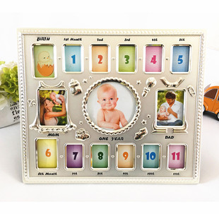 宝宝12个月周岁相框儿童成长记录纪念创意相架挂墙生日礼物精品