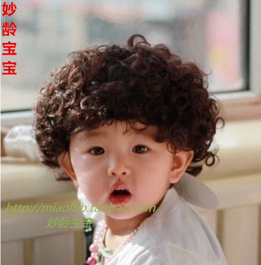 假发儿童 小宝宝女童假发套儿童头饰婴儿模特化疗假发带卷发1岁假