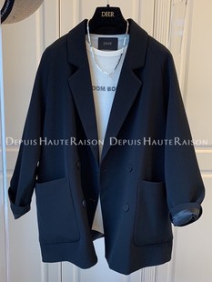 DHR 设计感小众垂感西装 外套上衣女韩国韩版 休闲宽松百搭2022春秋
