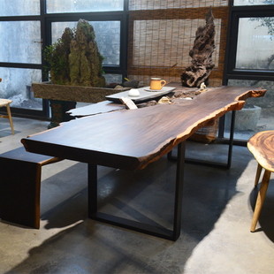 现代简约艺术茶几办公室功夫泡茶桌客厅家用大板茶台茶桌椅凳组合