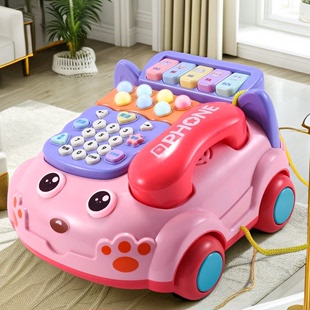 3岁男女孩9个月宝宝 儿童玩具仿真电话机座机婴儿益智音乐早教0