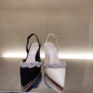 RM227513夏季 凉鞋 Ronerta诺贝达女鞋 尖头细跟高跟鞋 后空单鞋