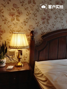 台灯卧室床头灯简约温馨浪漫家居家用创意遥控调光结婚房装 饰 美式