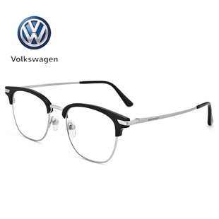 德国大众VOLKSWAGEN复古全框配成品近视镜架文艺纯钛男女全框眼镜