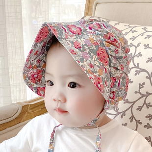 夏季 婴儿遮阳帽大帽檐防晒防紫外线新生婴幼儿宝宝太阳帽儿童帽子