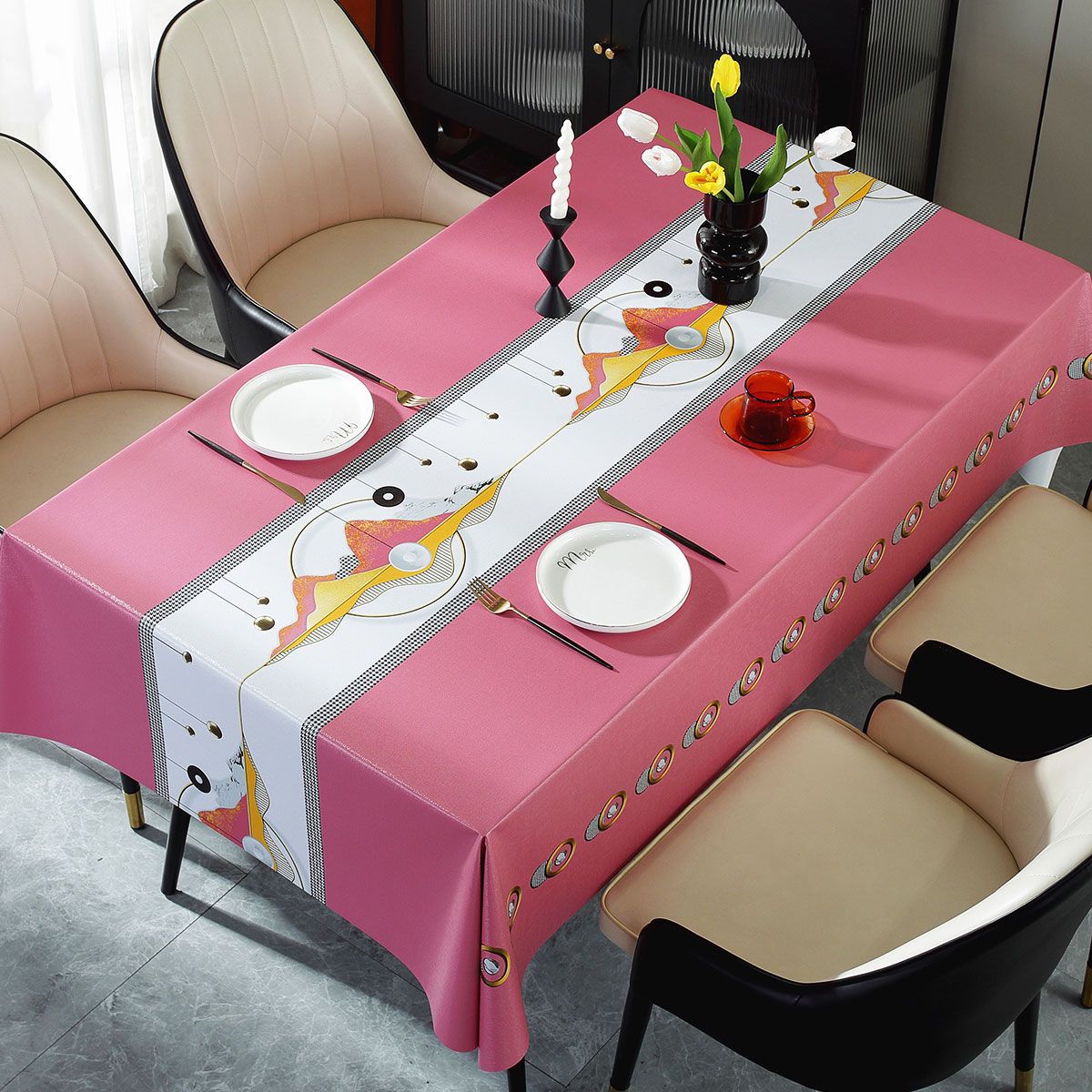 桌布防水防油免洗ins风北欧网红长方形餐桌布pvc茶几台布学生桌垫