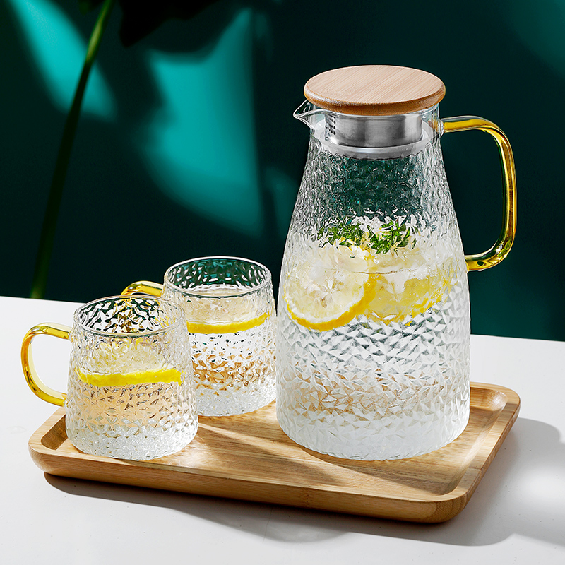 水果茶壶下午茶茶具套装 北欧花茶杯玻璃冷水壶耐高温家用凉水壶