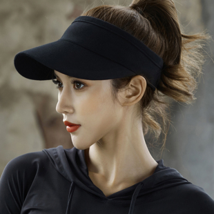 日本跑步帽子遮阳帽女防晒帽防紫外线运动速干吸汗无顶高尔夫球帽