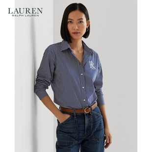 Lauren 拉夫劳伦女装 24早春条纹棉质衬衫 RL61901