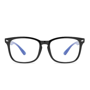 防蓝光眼镜女护眼无度数韩版 复古平光镜手机眼镜男大脸近视眼镜