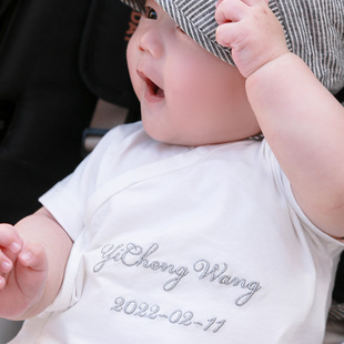 benibaby宝宝定制短袖 包屁衣婴儿夏季 衣服初生满月0 12月周岁礼物