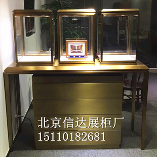 高端珠宝展示柜玻璃罩摆台储物陈列项链挂件模型展柜柜子北京定做