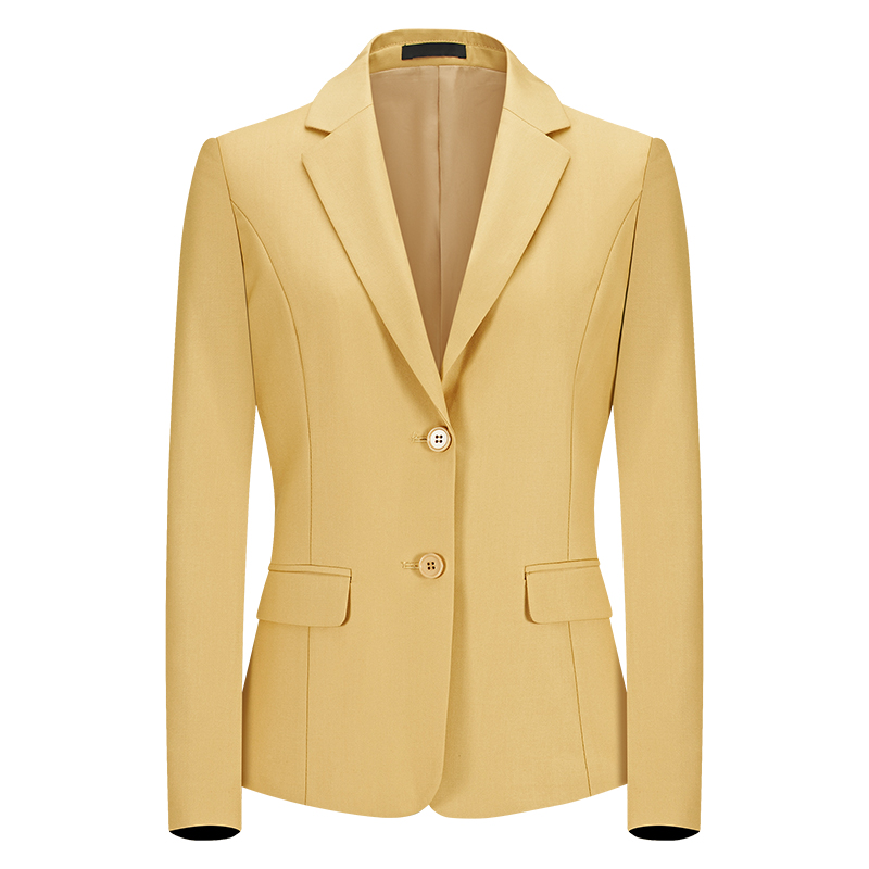 西装 女士西服外套金黄色上衣不动产制服工作服 c21世纪房地产工装