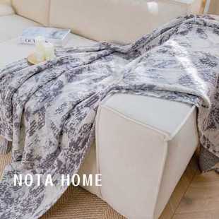 法式 毯子轻奢空调毯现代简约沙发毯单人搭毯样板房床尾巾民宿盖j.
