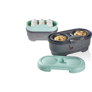 电动蛋咬锅煮蛋器硬锅和带可拆卸不粘托盘 10分钟内制作2个