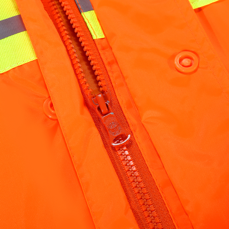 套装 黄分体雨卫橙反光工作服修环双层安全 桔路政施工颐雨衣雨裤