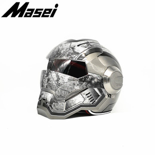 高档Masei个性 摩托车头盔钢铁侠头盔创意摆件儿童高端生日礼物手