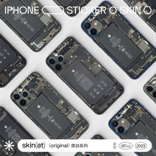 SkinAT适用于苹果14系列保护膜 iphone Max背贴 拆机系列彩膜压延级材料 伪装 15Pro 苹果手机15系列贴膜