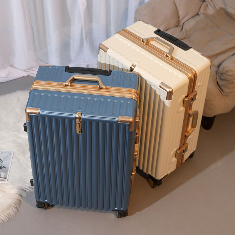 行李箱铝框拉杆箱万向轮旅行箱20女男学生24寸密码 超大皮箱子结实