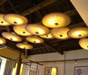 饰伞吊顶中国风宾馆展厅商场茶楼饭店吊顶伞装 饰 古典油纸伞复古装