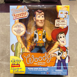 美电影迪士尼玩具总动员3胡迪woody巴斯翠丝拉线拉环发声互动珍藏