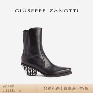 Giuseppe ZanottiGZ女士FW23秋冬新品 尖头水钻及踝靴时装 靴短靴