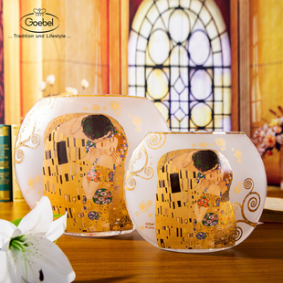 德国高宝Goebel进口欧式 玻璃透明花瓶客厅摆件结婚插花桌面饰品