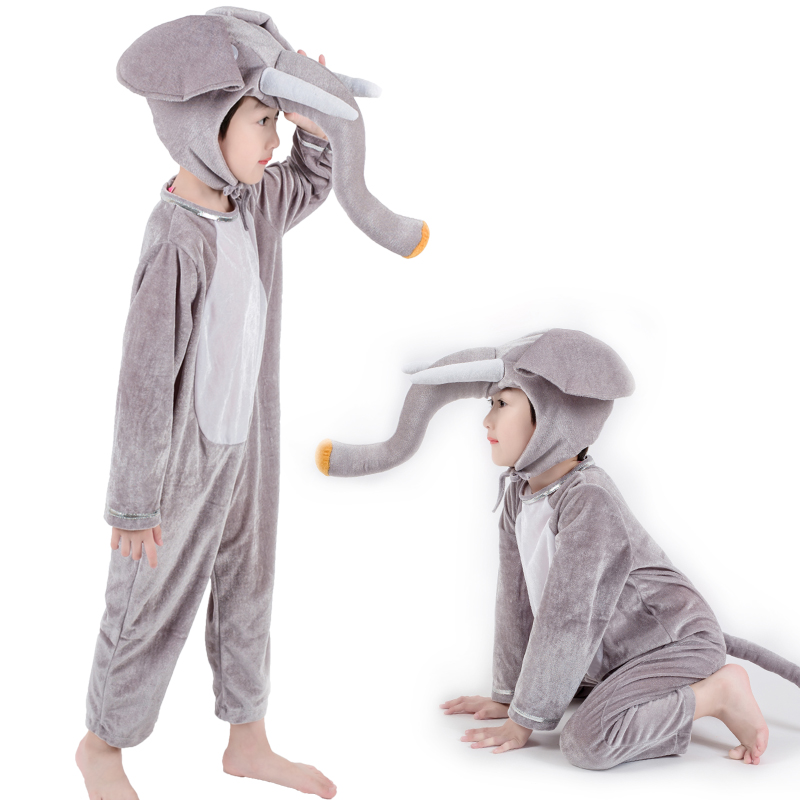 六一演出服幼儿园动物服装 儿童夏天亲子角色扮演大象表演服cos薄4