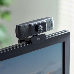 日本SANWA高清摄像头网络会议1080美颜自动对焦广角直播USB麦克风