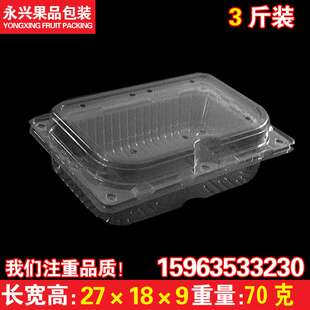 永兴3斤1500ml一次性水果盒草莓透明pet吸塑料盒保鲜打包装 盒