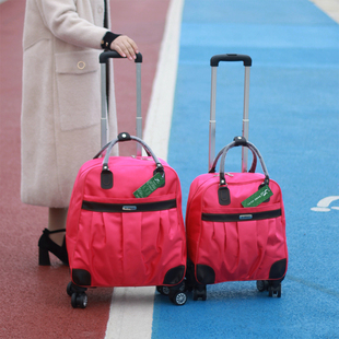 ABJ拉杆包提旅行袋女手行李轮包万向软箱防水容量短途旅游包韩大