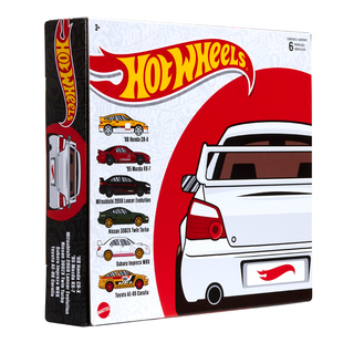 风火轮珍藏主题礼盒六辆装 小跑车模型玩具三菱蓝瑟斯巴鲁丰田AE86
