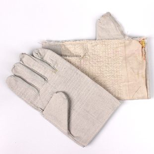 电焊加密24线帆布手套双层加厚耐磨手套劳保机修工业防护手套