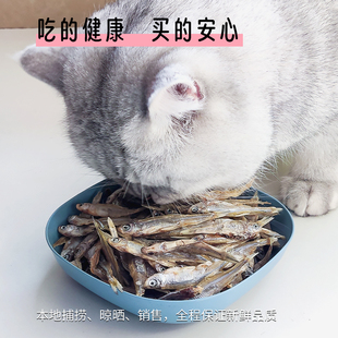 小鱼干猫零食淡水无盐喂猫吃 鱼干幼猫咪专用猫粮乌龟粮营养增肥