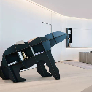 艺术家用装 饰北极熊王者书架 组合创意客厅多功能书房办公室欧式