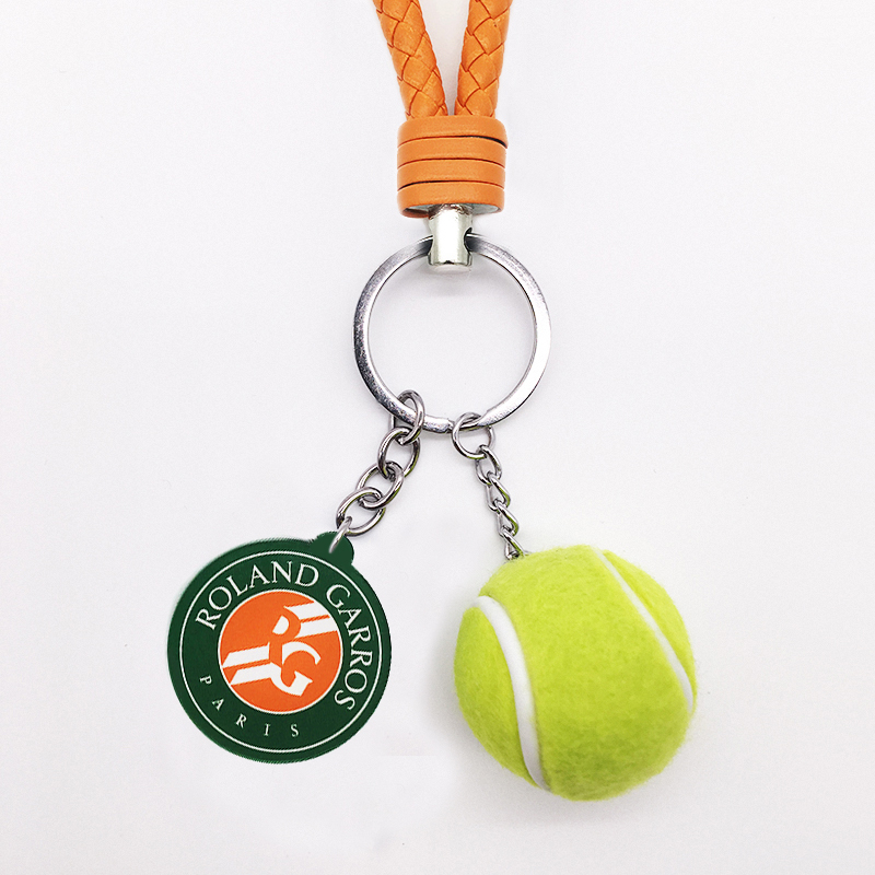 网球钥匙扣钥匙链背 书包挂饰绳挂件 法国网球公开赛法网