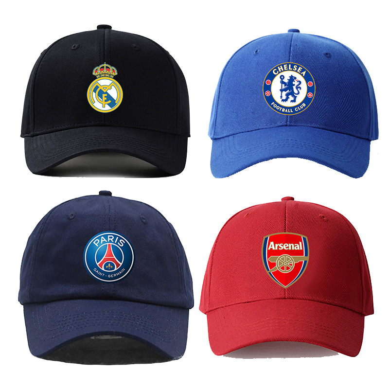 英超阿森纳切尔西欧冠皇马曼联巴黎圣日耳曼足球棒球帽遮阳帽子