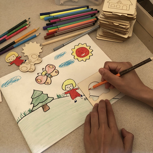 画画套装 工具幼儿园小学生初学涂鸦绘画模板男孩女孩儿童益智玩具
