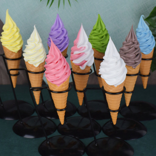 包邮 含支架 假冰淇淋模型中号冰淇淋模型24度甜筒模型摔不破耐用