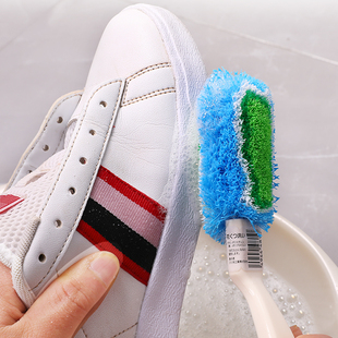 刷子塑料硬毛清洁多功能运动鞋 清洗刷长柄双面刷子 日本进口家用鞋