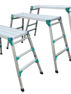 马凳折叠便携升降铝合金梯子洗车台装 修家用脚手架工程理货伸缩凳