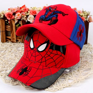 外贸新款 儿童帽子蜘蛛侠棒球帽速卖通男女童百搭遮阳棒球帽童帽