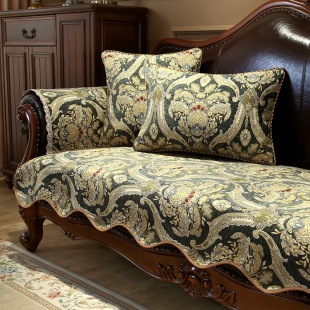 雪尼尔坐垫 复古沙发套防滑冬季 沙发垫四季 欧式 通用高档奢华美式